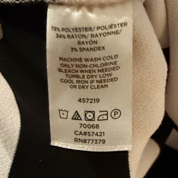 Ann Taylor Factory Classic Black & White Striped Women's Top Size M - Picture 6 of 6